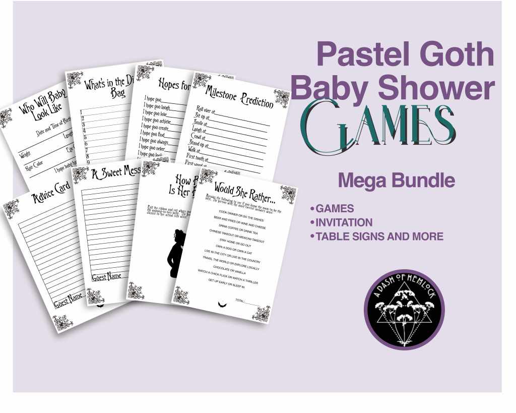 Spooktacular Printable Baby Shower Activities and Invitations